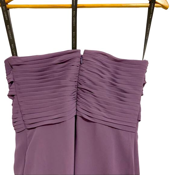 Bill Levkoff Strapless Chiffon Victorian Lilac Formal Dress - Picture 5 of 7